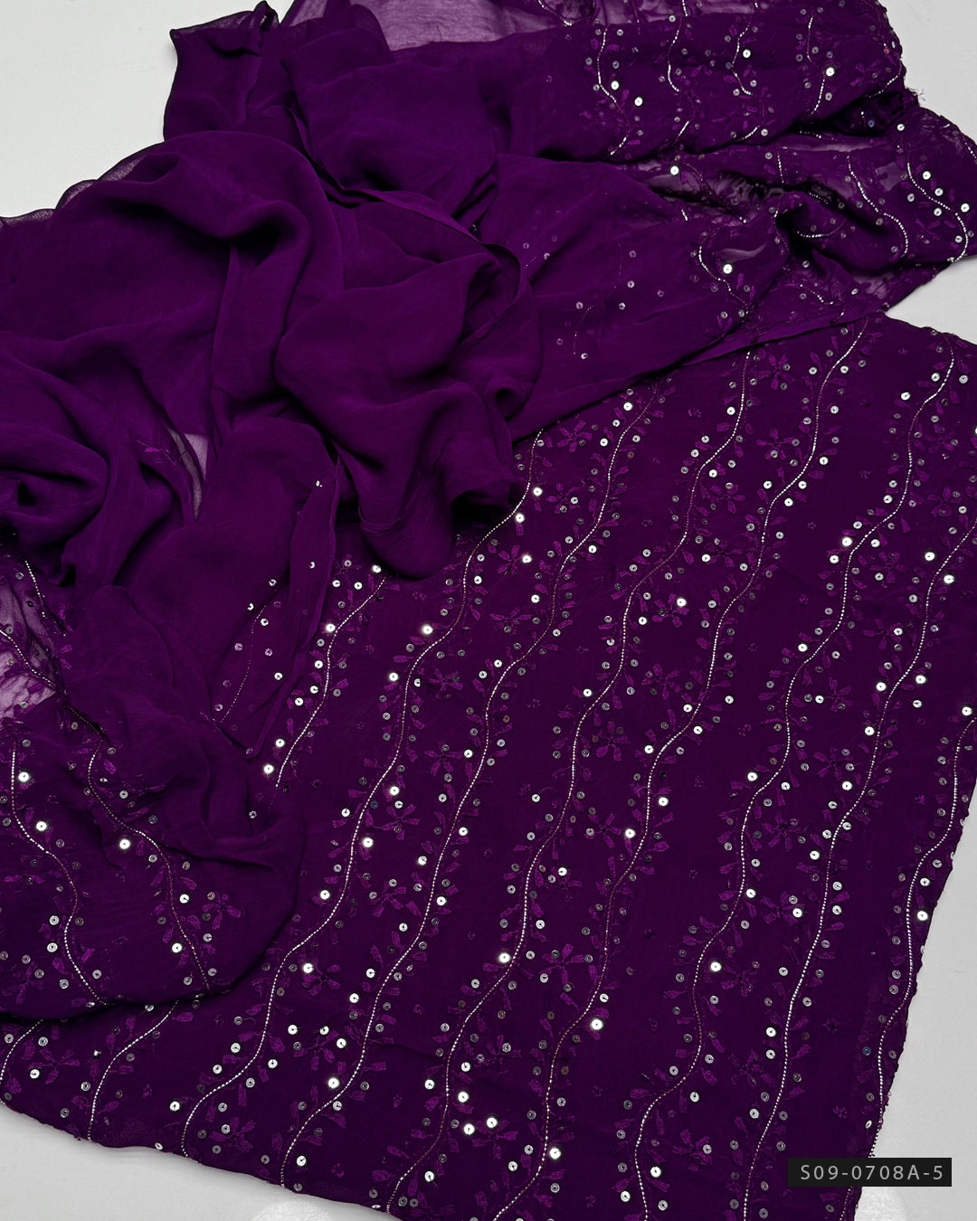 Handmade 2 PC Unstitched Chiffon Dress Collection