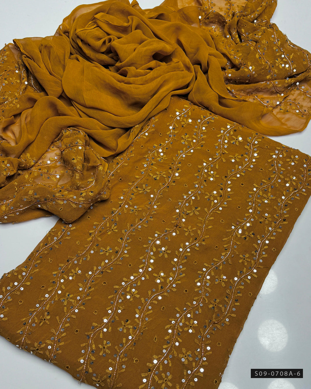 Handmade 2 PC Unstitched Chiffon Dress Collection