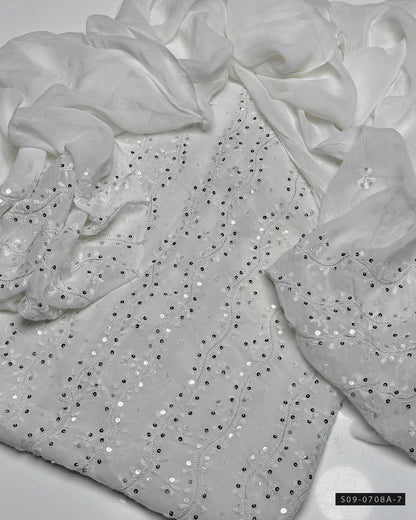 Handmade 2 PC Unstitched Chiffon Dress Collection