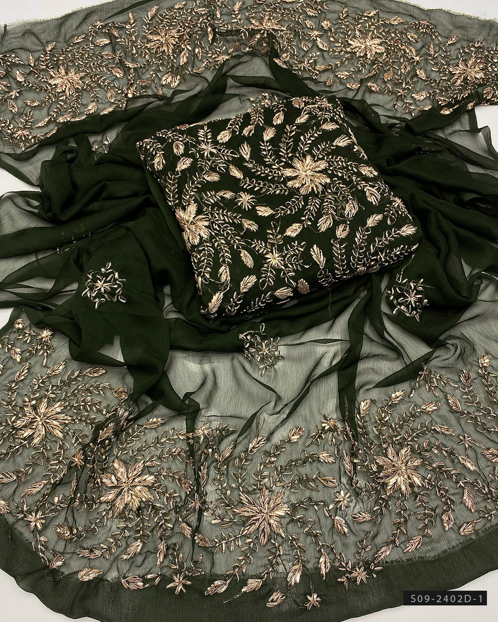 Handmade 2 PC Unstitched Chiffon Dress Collection