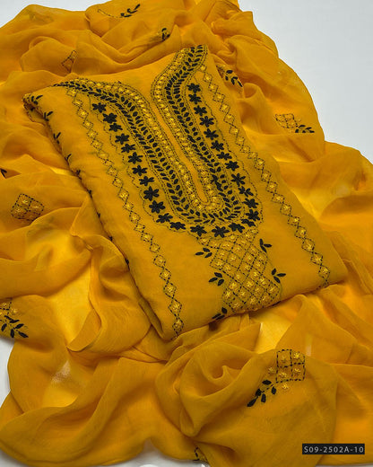 2 PC Handmade Chiffon Embroidered Dresses