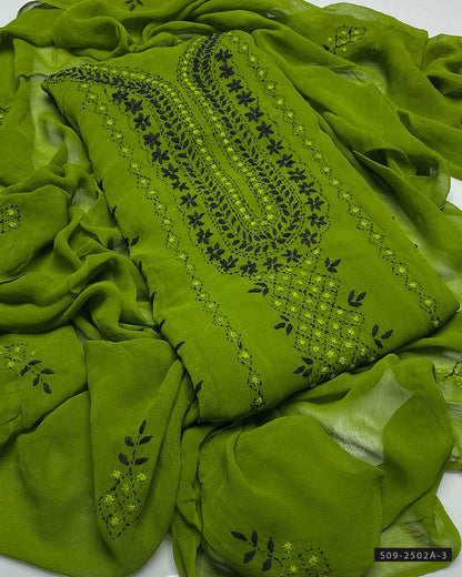 2 PC Handmade Chiffon Embroidered Dresses
