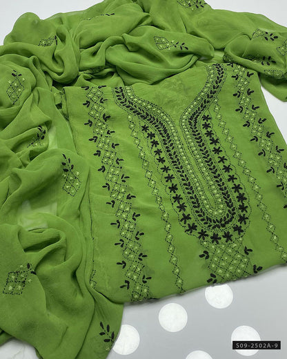 2 PC Handmade Chiffon Embroidered Dresses