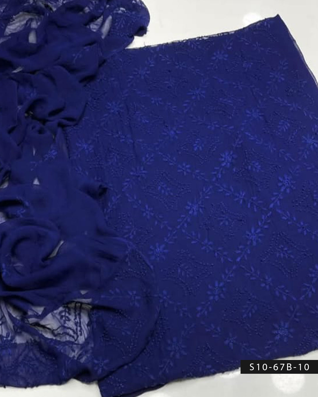 2 PC Handmade Chiffon Pakka Burr Work Dresses