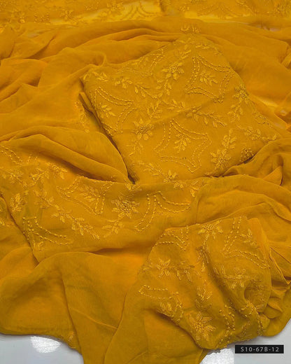 2 PC Handmade Chiffon Pakka Burr Work Dresses
