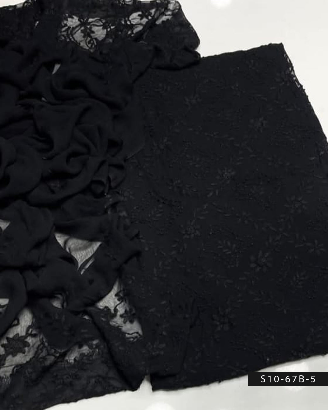 2 PC Handmade Chiffon Pakka Burr Work Dresses