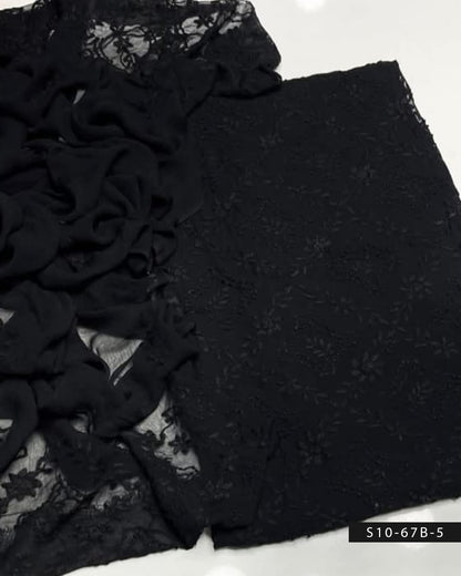 2 PC Handmade Chiffon Pakka Burr Work Dresses