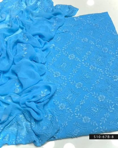 2 PC Handmade Chiffon Pakka Burr Work Dresses