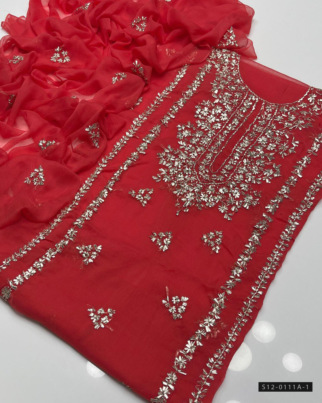 2 PC Unstitched Hand Embroidered Chiffon Collection