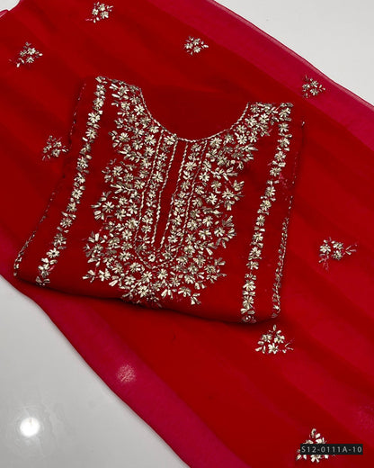 2 PC Unstitched Hand Embroidered Chiffon Collection