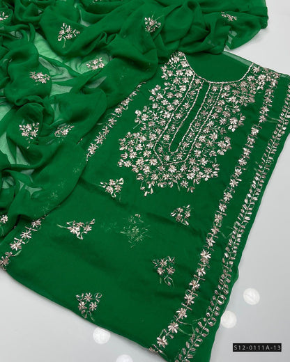 2 PC Unstitched Hand Embroidered Chiffon Collection