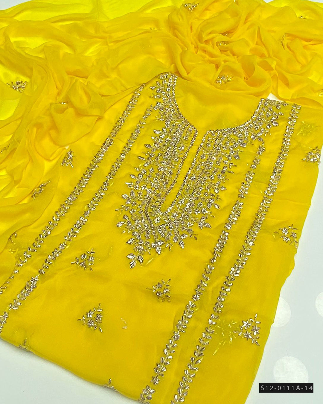 2 PC Unstitched Hand Embroidered Chiffon Collection