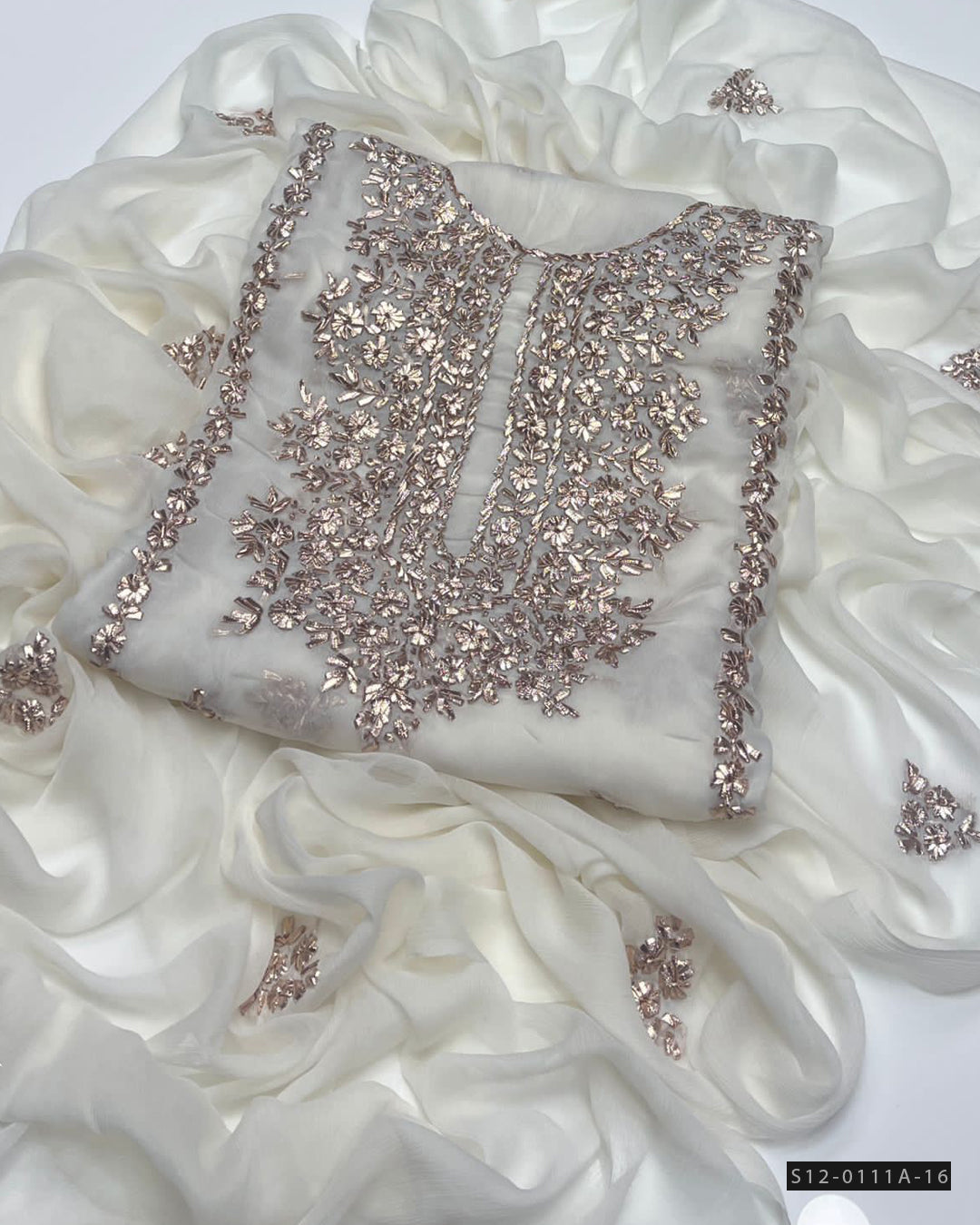 2 PC Unstitched Hand Embroidered Chiffon Collection