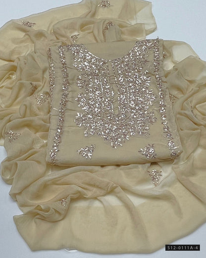 2 PC Unstitched Hand Embroidered Chiffon Collection