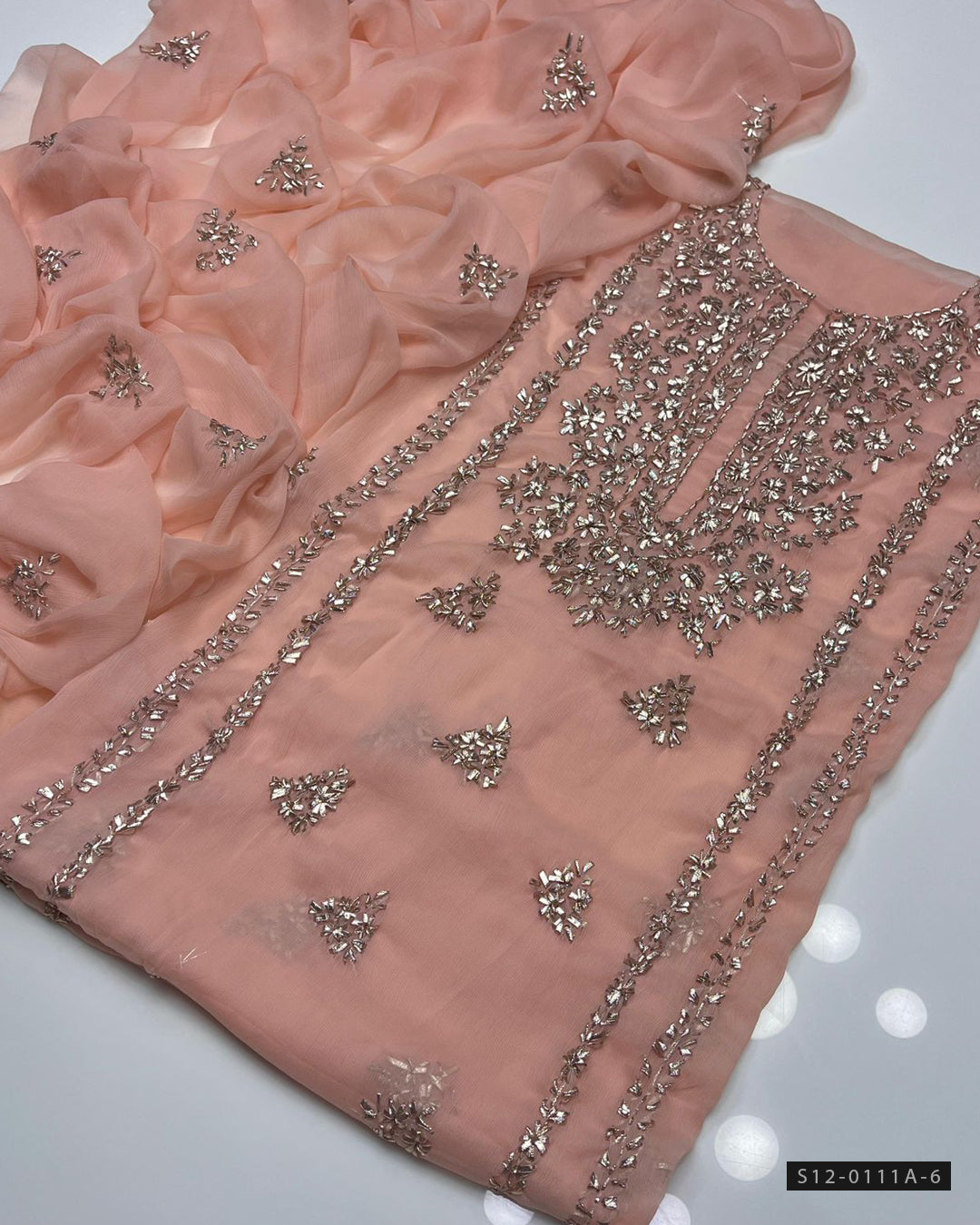 2 PC Unstitched Hand Embroidered Chiffon Collection