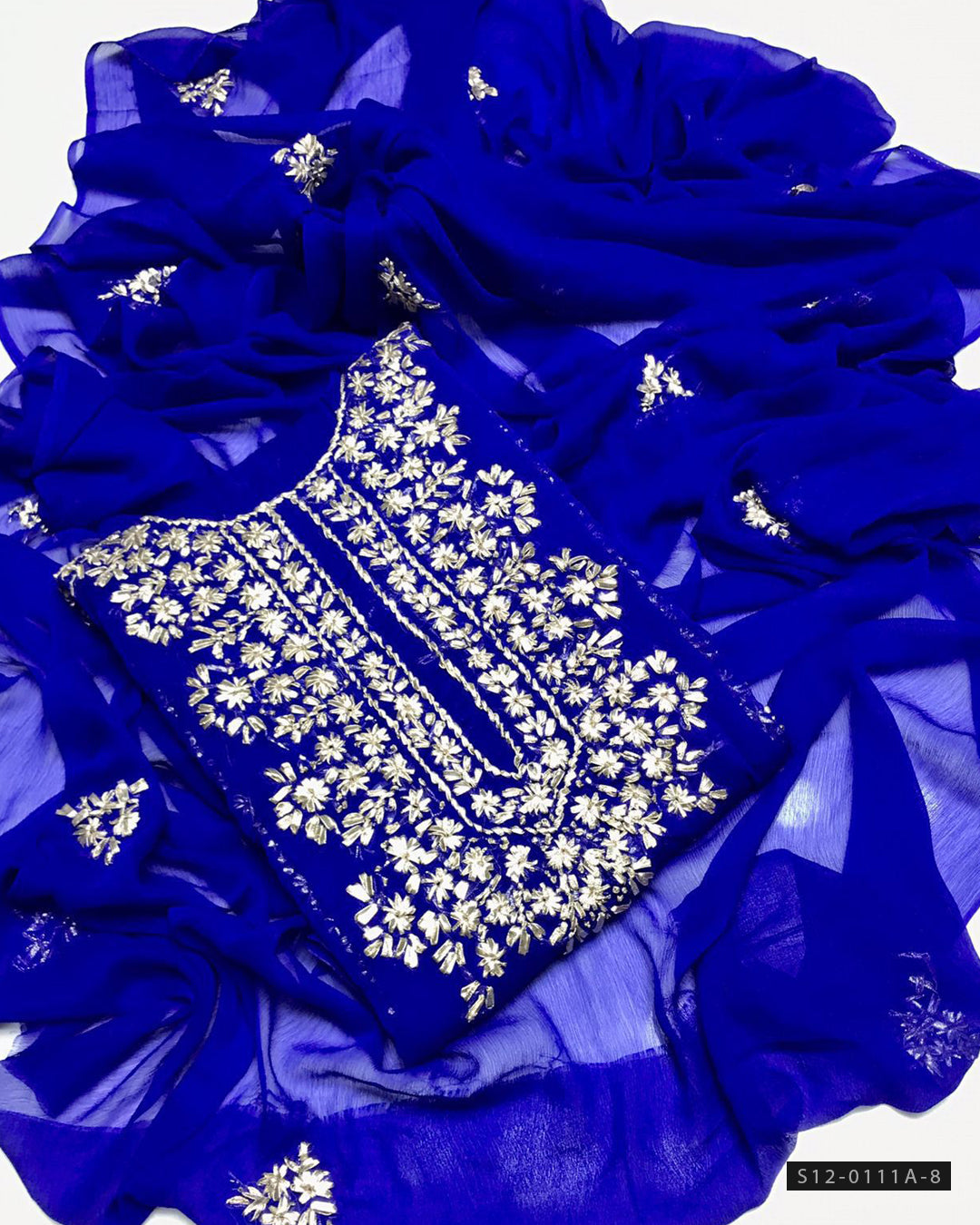 2 PC Unstitched Hand Embroidered Chiffon Collection