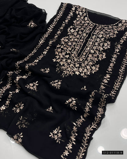 2 PC Unstitched Hand Embroidered Chiffon Collection