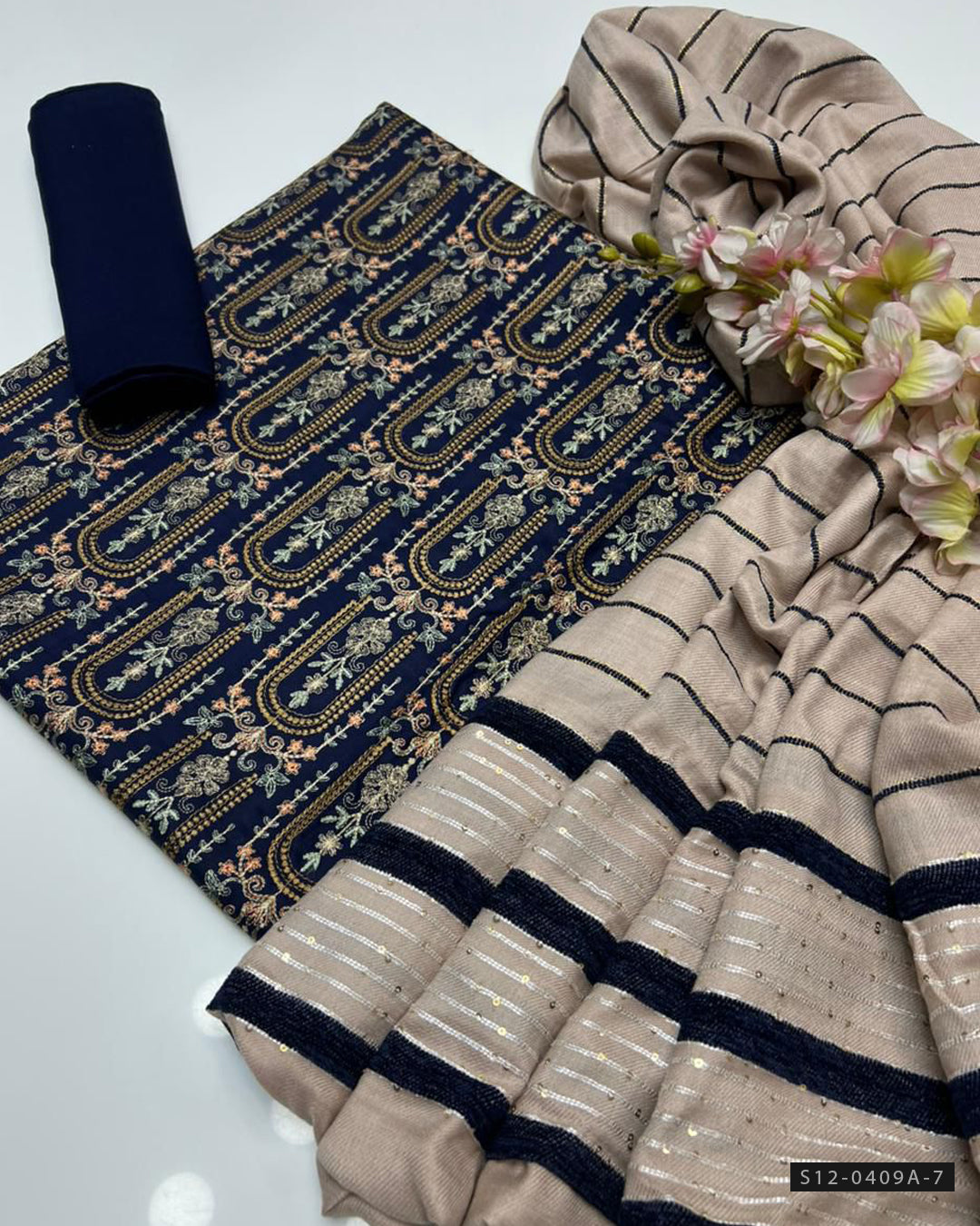 3 PC Unstitched Marina Dress Collection