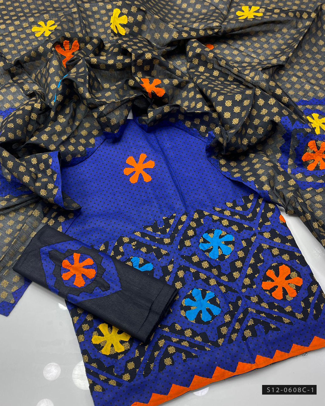 Handmade 3 PC Unstitched Khadi Cotton Dress Collection