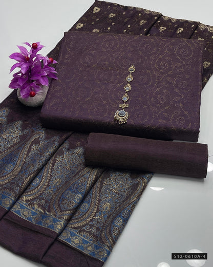 3 PC Unstitched Dhanak Marina Dress Collection