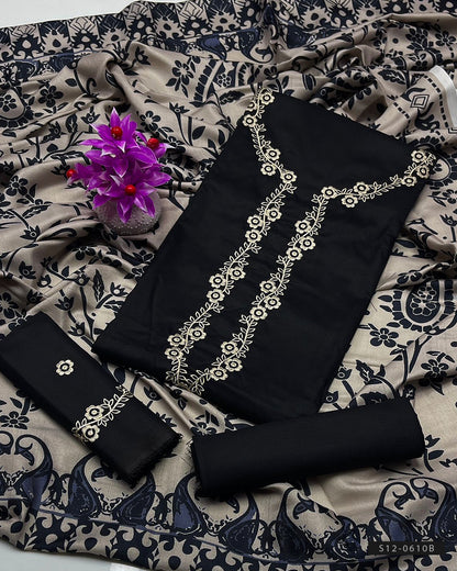 3 PC Unstitched Dhanak Dress Collection
