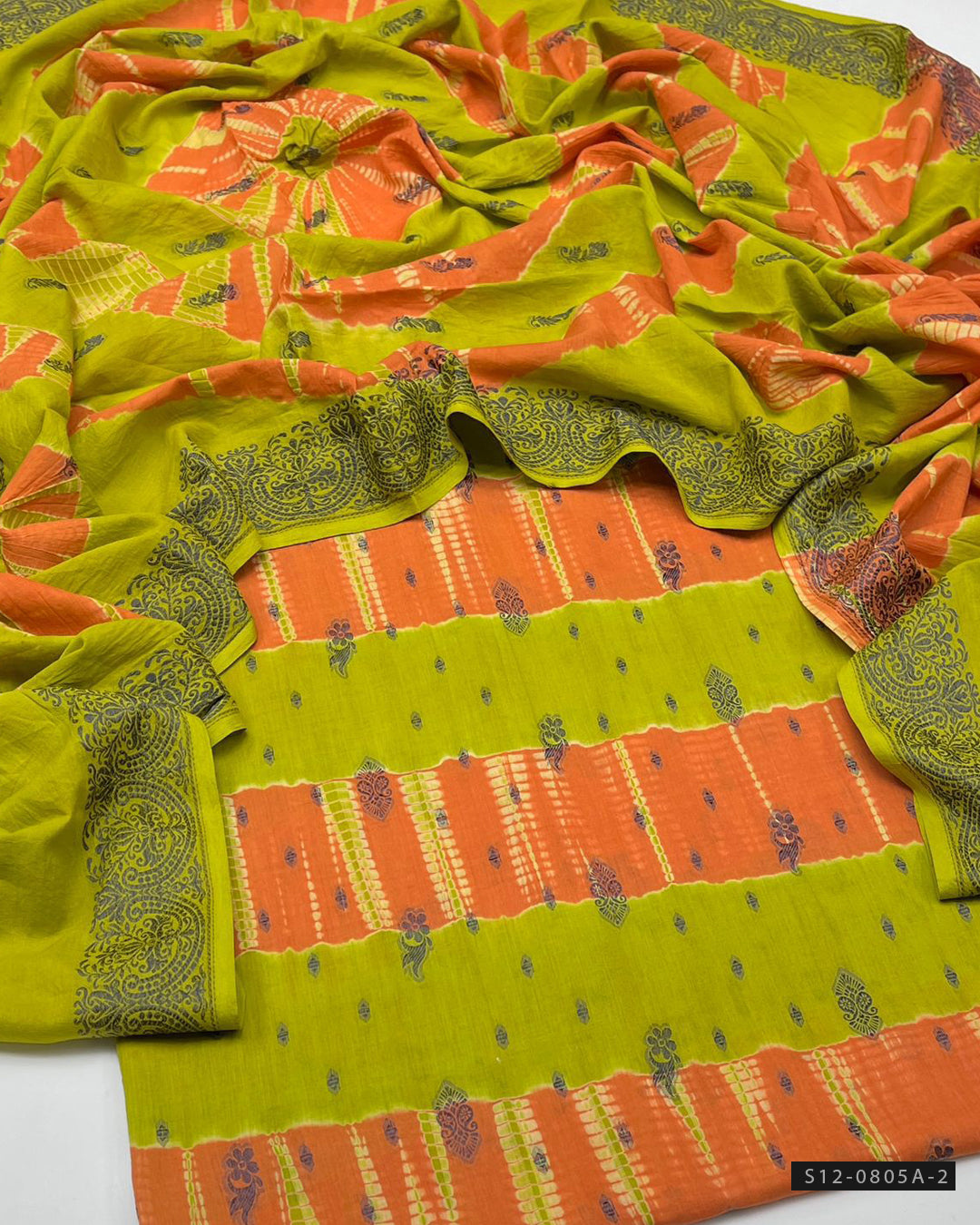 2 PC Unstitched Lawn Tie & Dye Dress Collection