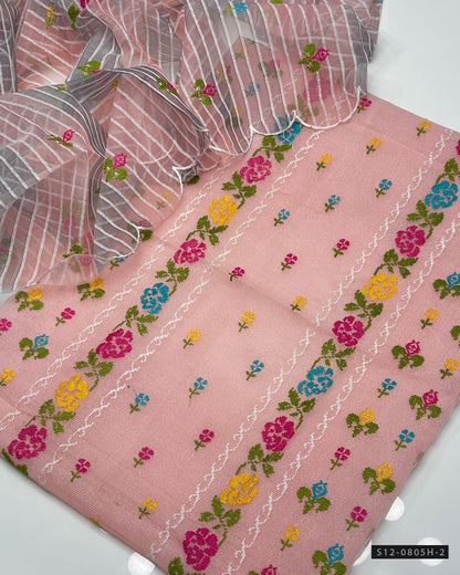 2 PC Unstitched Khadi Net Dress Collection