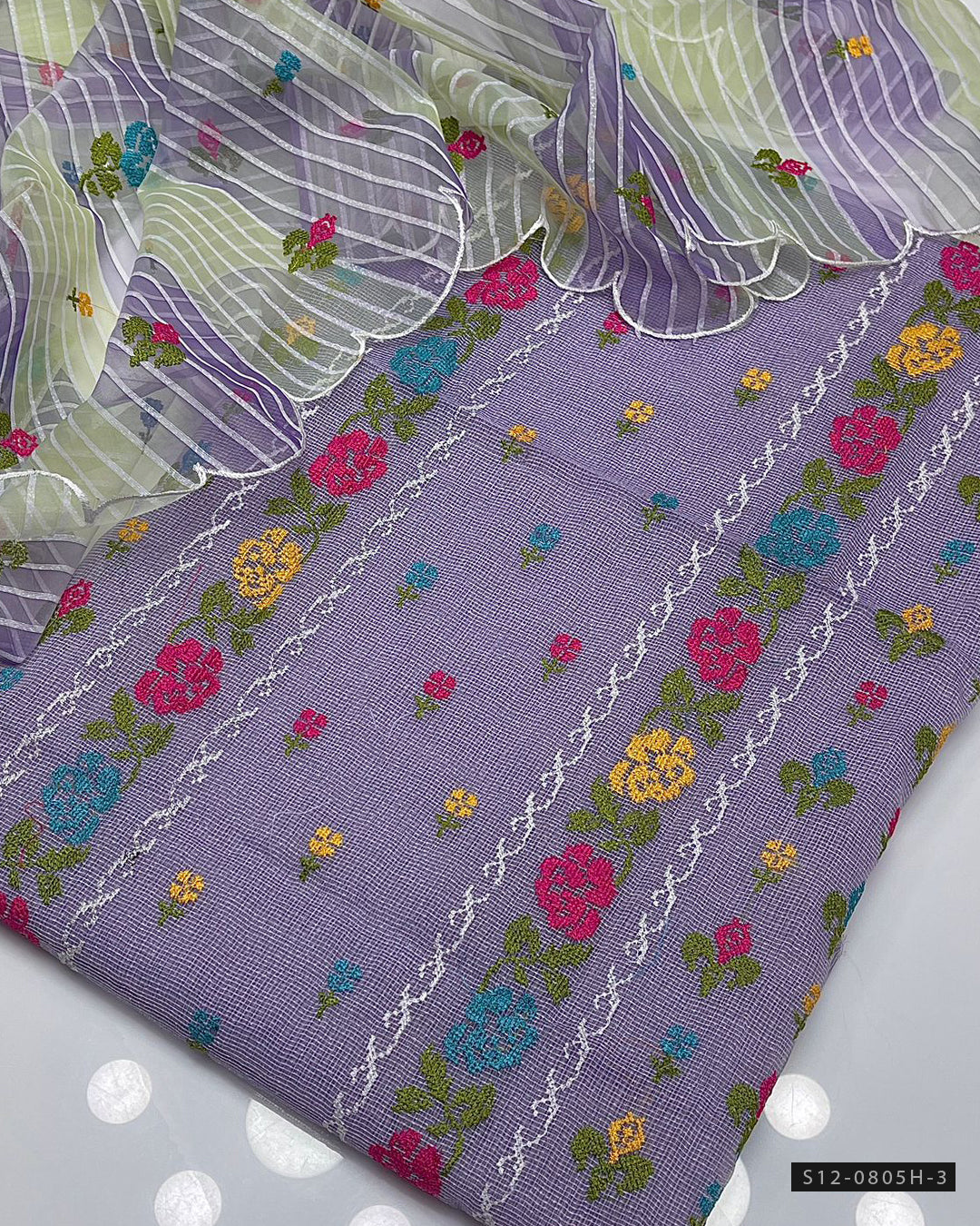 2 PC Unstitched Khadi Net Dress Collection