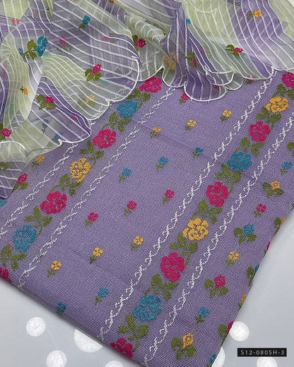 2 PC Unstitched Khadi Net Dress Collection