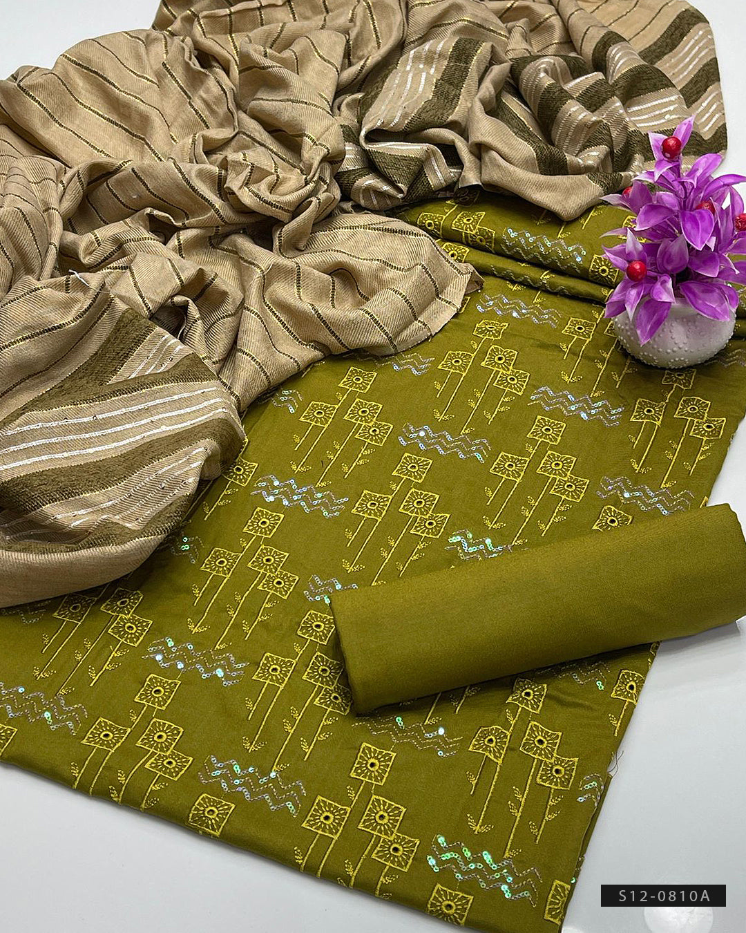 3 PC Unstitched Dhanak Marina Dress Collection