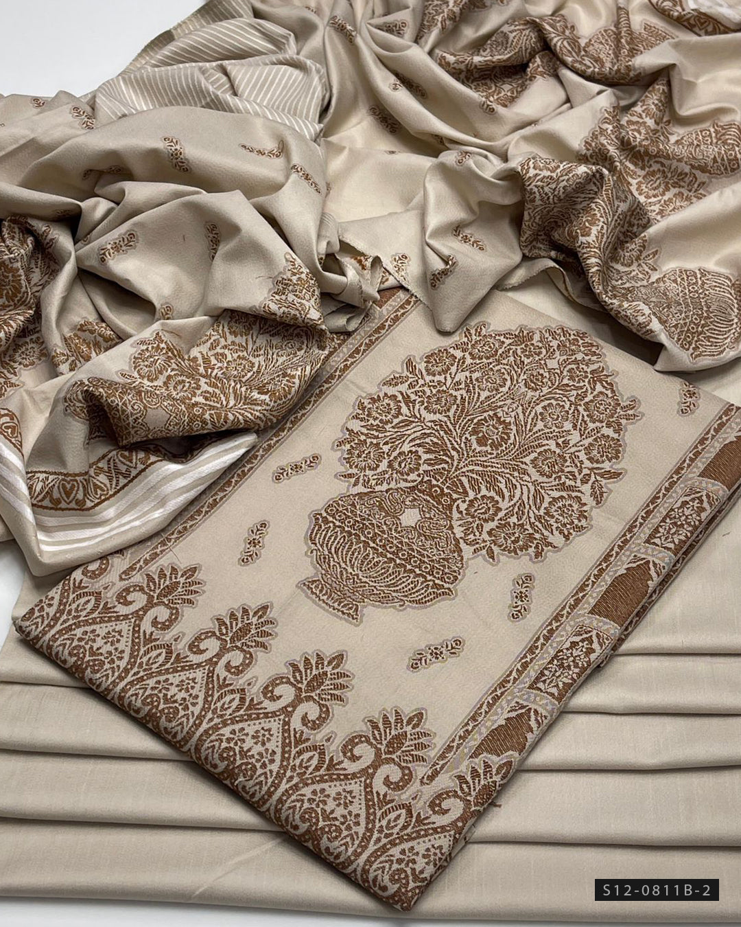 3 PC Unstitched Dhanak Dress Collection