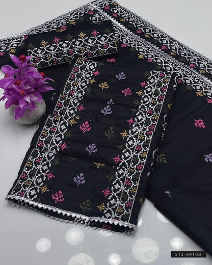 3 PC Unstitched Dhanak Dress Collection
