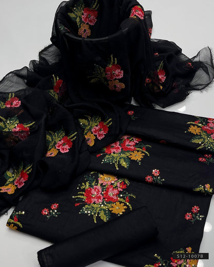 3 PC Unstitched Cotton Lawn Dress Collection