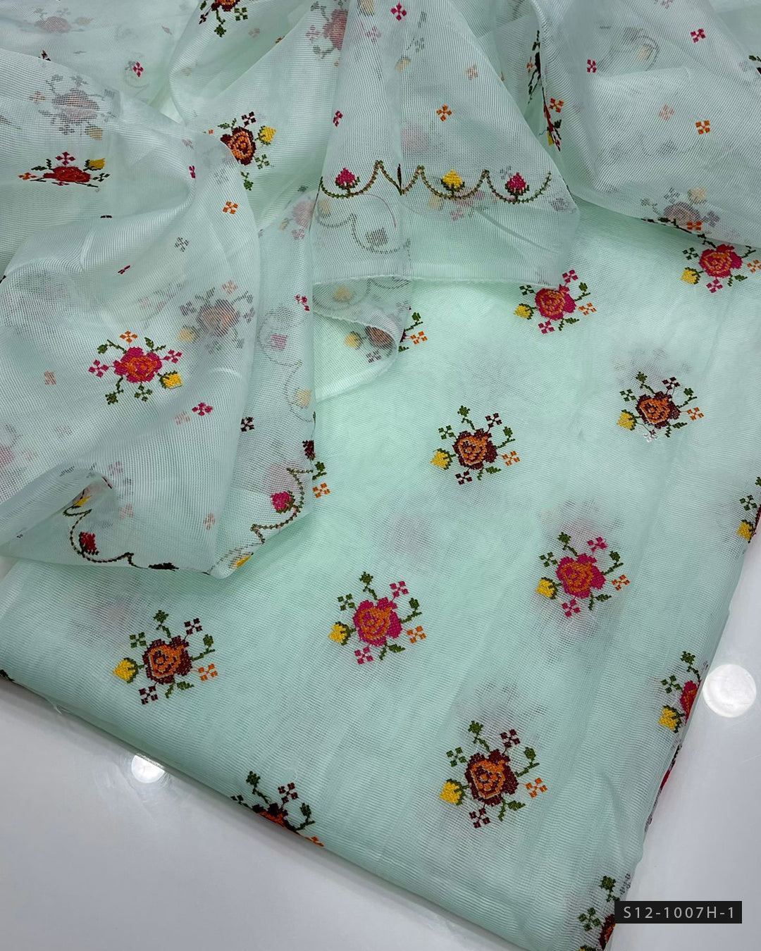 2 PC Unstitched Khadi Net Dress
