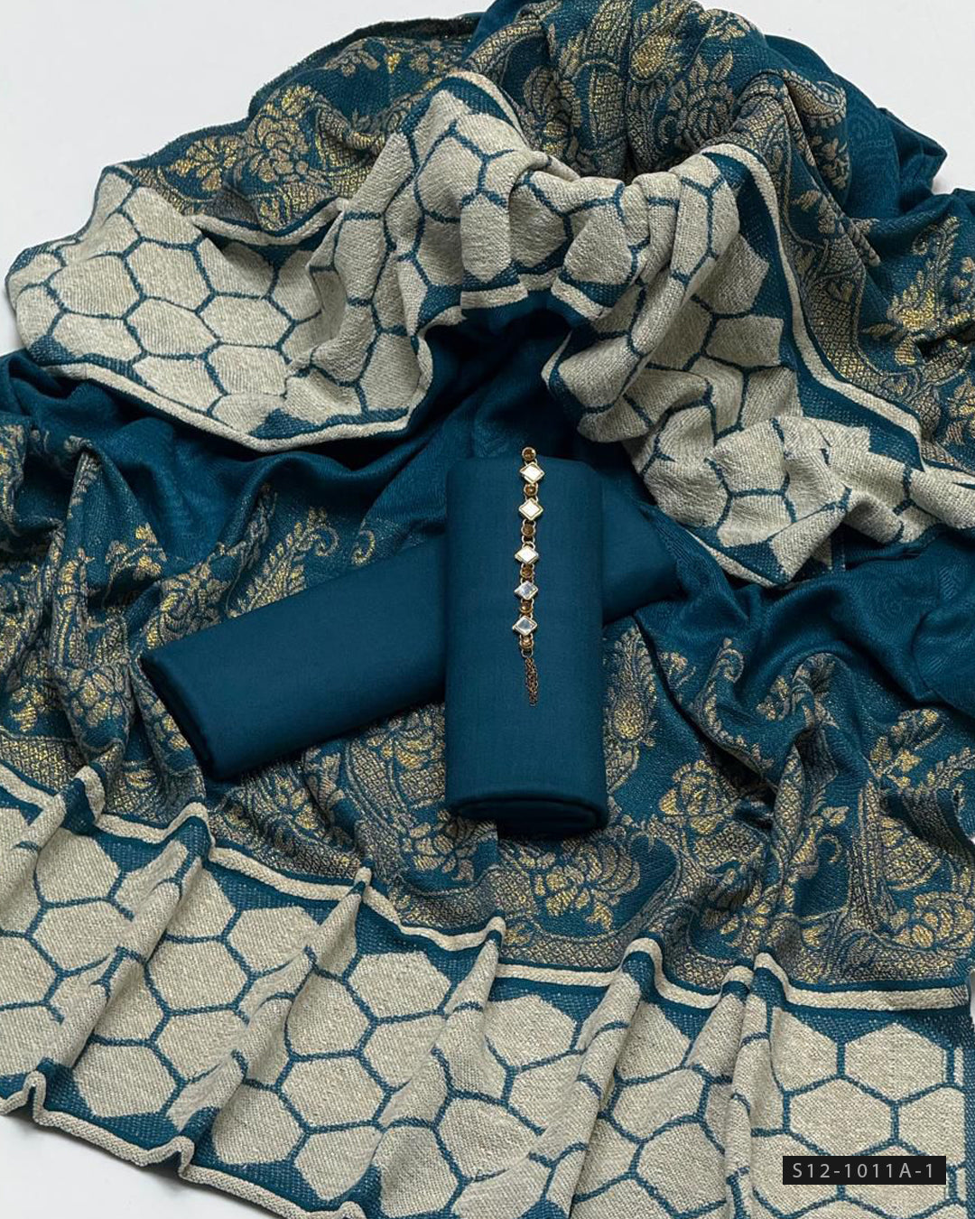 3 PC Unstitched Pashmina Wool Dress Collection