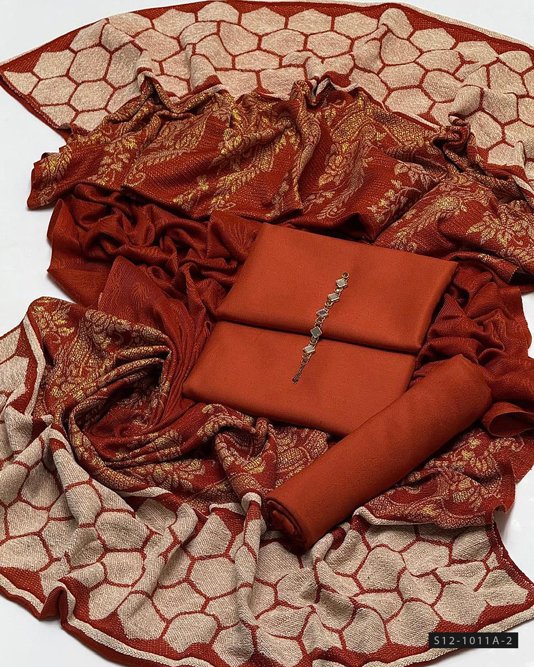 3 PC Unstitched Pashmina Wool Dress Collection