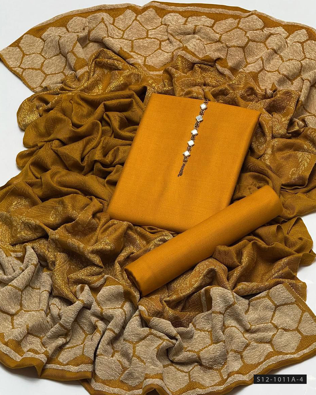 3 PC Unstitched Pashmina Wool Dress Collection