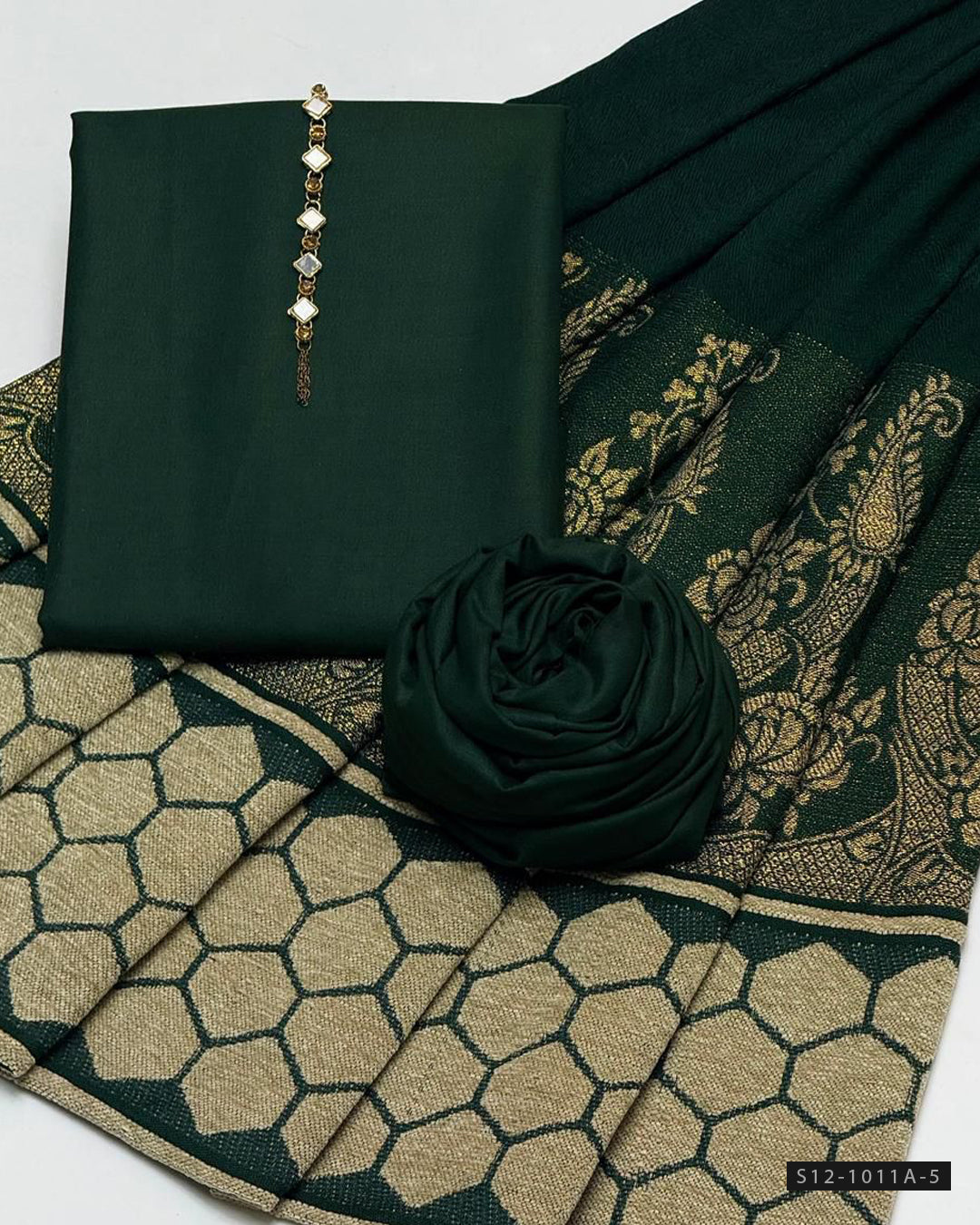 3 PC Unstitched Pashmina Wool Dress Collection