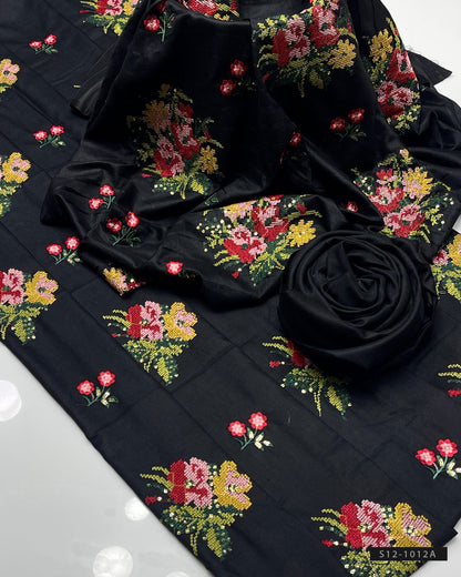 3 PC Unstitched Dhanak Marina Dress Collection