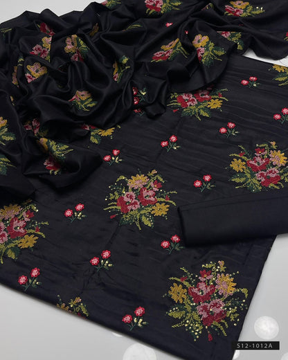 3 PC Unstitched Dhanak Marina Dress Collection