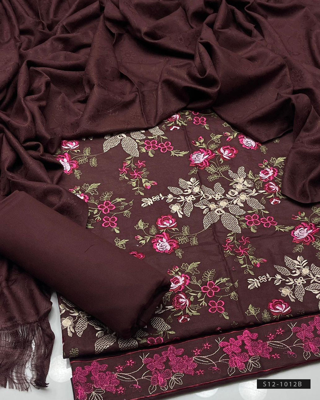 3 PC Unstitched Dhanak Marina Dress Collection