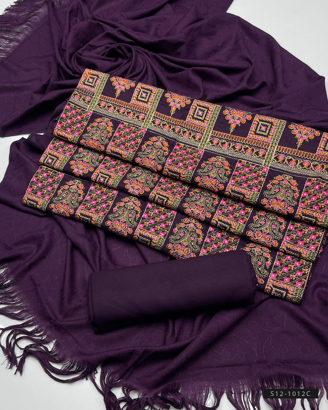 3 PC Unstitched Dhanak Dress Collection