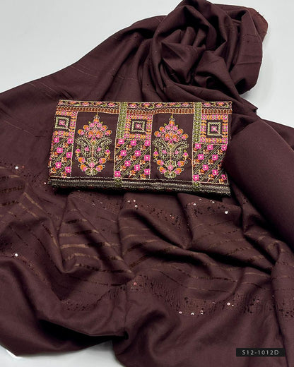 3 PC Unstitched Dhanak Dress Collection