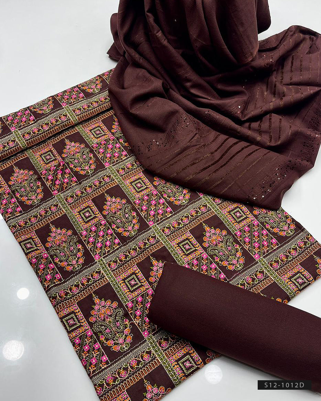 3 PC Unstitched Dhanak Dress Collection