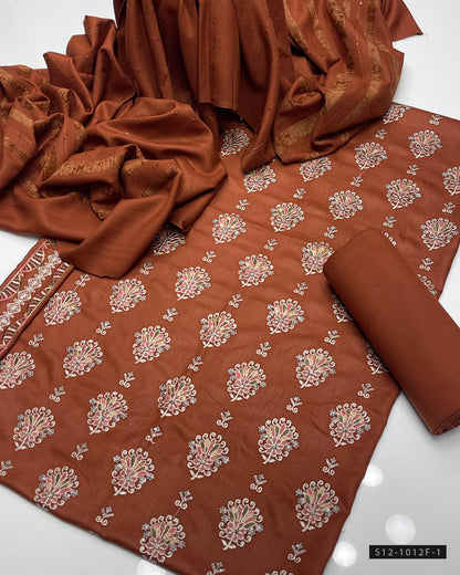 3 PC Unstitched Dhanak Dress Collection