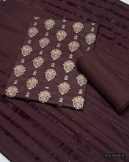 3 PC Unstitched Dhanak Dress Collection