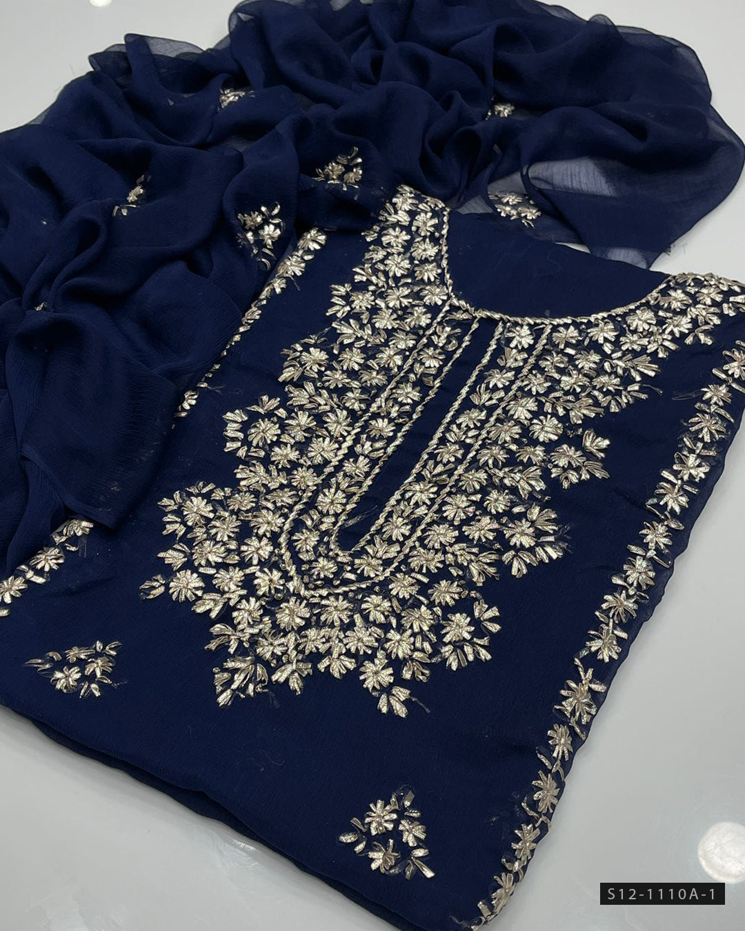 Handmade 2 PC Unstitched Chiffon Dress Collection