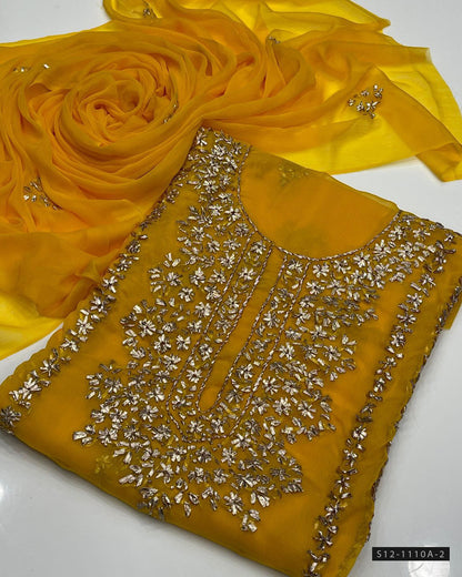 Handmade 2 PC Unstitched Chiffon Dress Collection