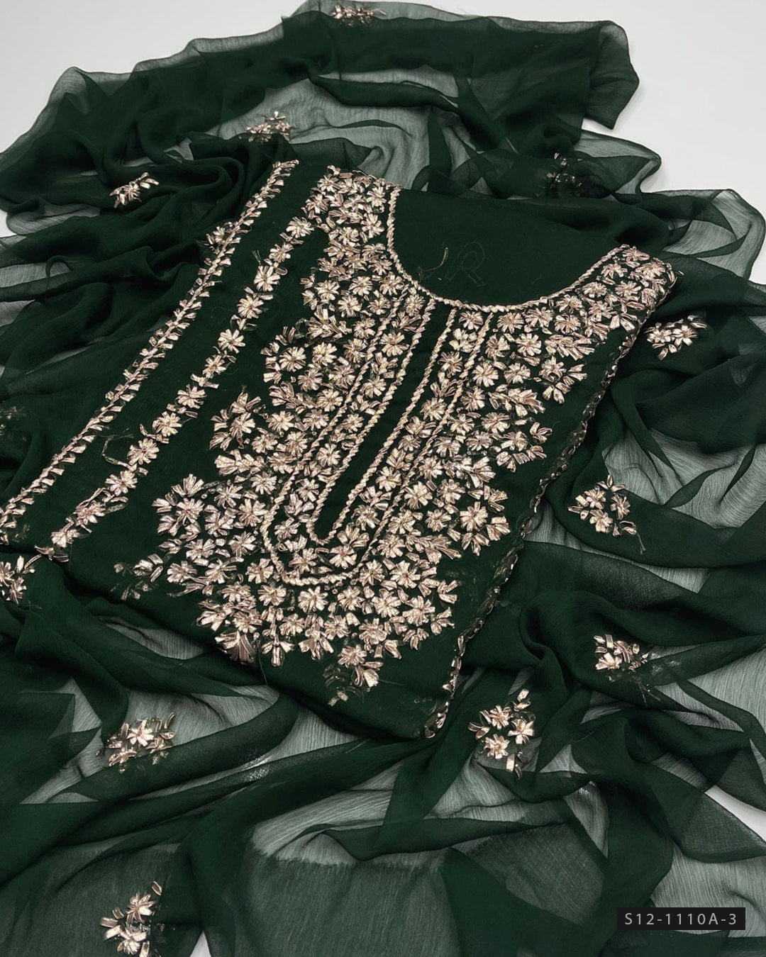 Handmade 2 PC Unstitched Chiffon Dress Collection