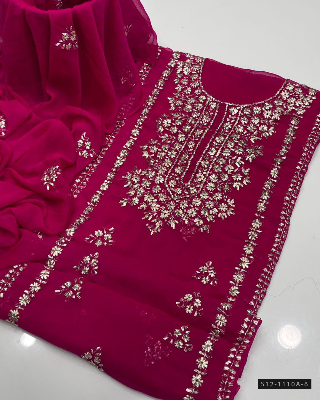 Handmade 2 PC Unstitched Chiffon Dress Collection